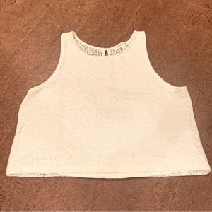 Aeropostale Women’s Size Large Cream Lace Tank Top